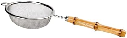 Fine Mesh Stainless Steel Tea Strainer with Bamboo Handle 33 Inch