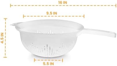 Ybm Home 975 Plastic Strainer Colander with Long Handle