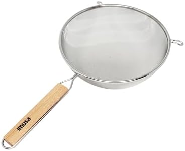 Wood Stainless Steel Strainer Handle 8-Inch