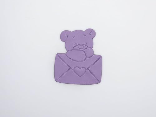 Romantic Teddy Bear with Heart Envelope Perfect for Valentines Day Special Occasions