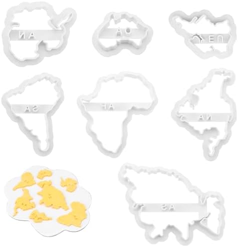 7-Pack World Map Shape Cookie Cutters