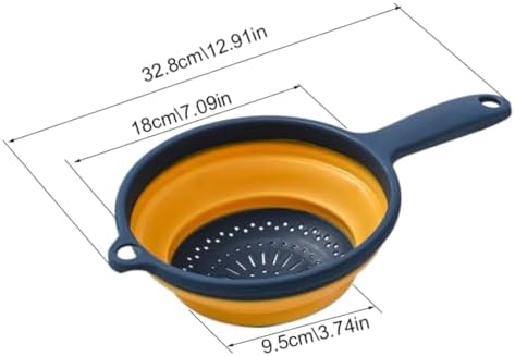 Eioflia Collapsible Kitchen Colander with Handle for Fruits Vegetables