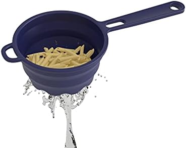 Cambridge Silversmiths Robert Irvine 2-in-1 Collapsible Colander Blue