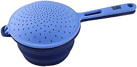 Cambridge Silversmiths Robert Irvine 2-in-1 Collapsible Colander Blue