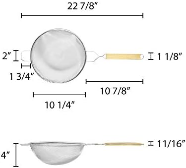 Quick-Strain 10-inch Stainless Steel Mesh Strainer by Thunder Group