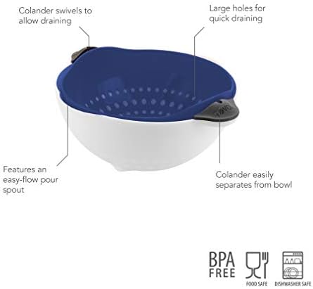 Tovolo 15 Quart N Strain Swivel Colander BPA-Free Dishwasher-Safe