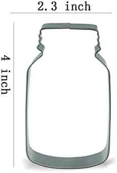 Keewah Mason Jar Cookie Cutter Set 4-Piece Stainless Steel