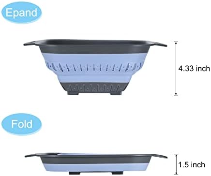 CASA-J Silicone Collapsible Strainer with Handles