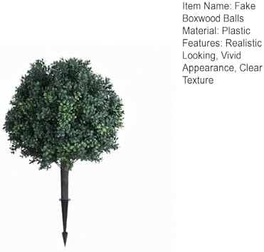 2-Piece IndoorOutdoor Boxwood Fake Topiary Set