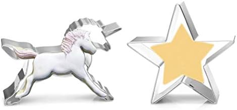Zavaca 3 Pieces Unicorn Cookie Cutters Set
