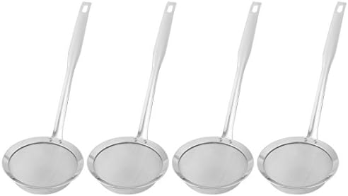 Stainless Steel Mesh Strainers for Kitchen Noodles 4-Piece Set