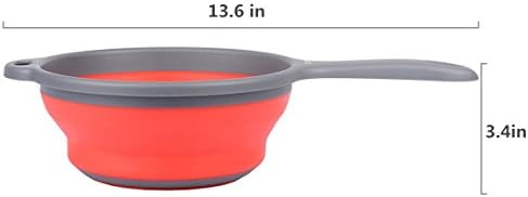 ZOER Kitchen Foldable Colander with Silicone Strainer Heat-Resistant Collapsible Kitchen Gadgets