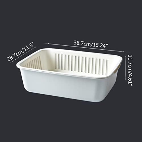 Bydezcon Double-Layer Kitchen Colander Effortless Cooking Made Simple