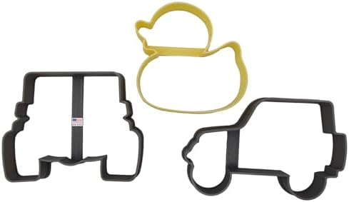 3-Piece Military 4WD Ducky Cookie Cutters Baking Set