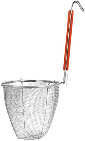 Mikinona 2pcs Stainless Steel Food Strainer With Bamboo Handle