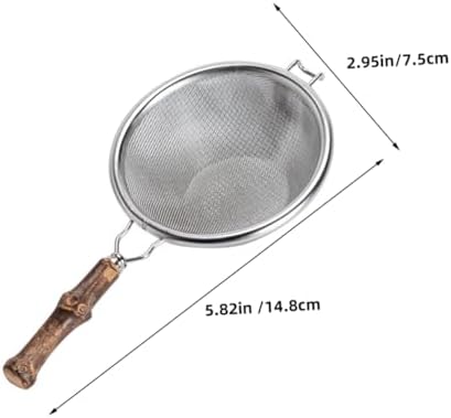 Tea Strainer Flour Sieve Colander with Silver Handle