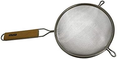 Wood Stainless Steel Strainer Handle 8-Inch