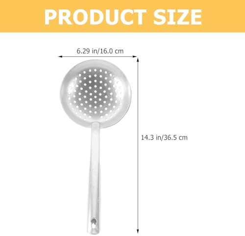 PRETYZOOM Aluminum Food Strainer Spoon for Dumplings and Pasta