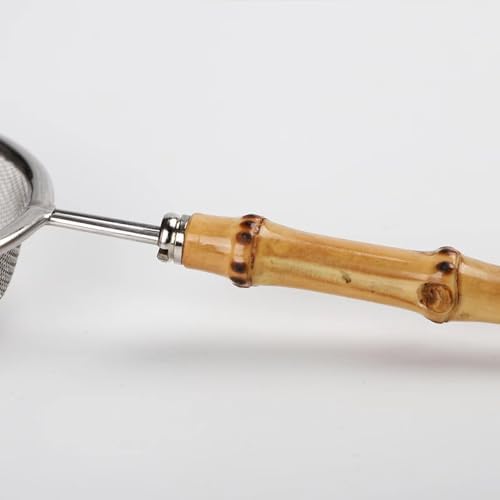 Fine Mesh Stainless Steel Tea Strainer with Bamboo Handle 33 Inch