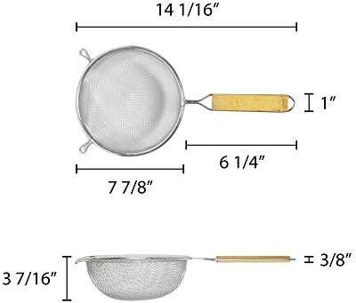 Fast-acting 8-inch stainless steel colander by Thunder Group