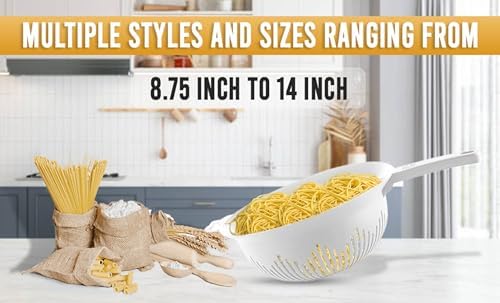 Ybm Home 975 Plastic Strainer Colander with Long Handle