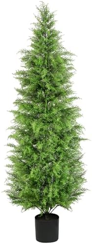 Artificial Cedar Topiary Tree Decor 72 Front Porch Plant
