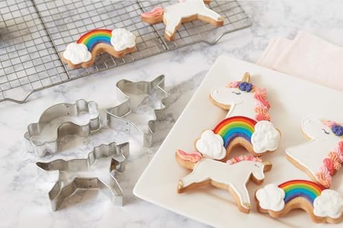 Zavaca 3 Pieces Unicorn Cookie Cutters Set
