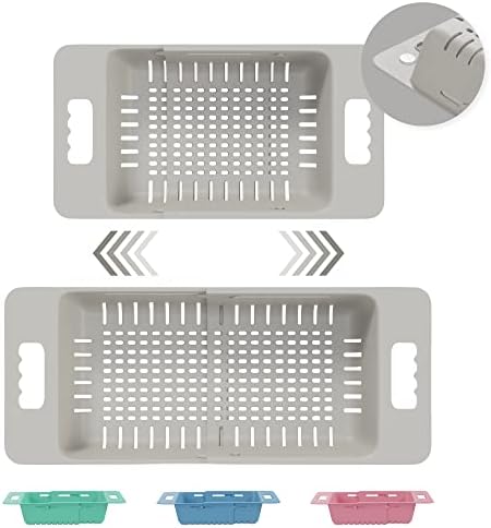 Effortless Kitchen Enhancer Over-the-Sink Colander with Silicone Grip Pads