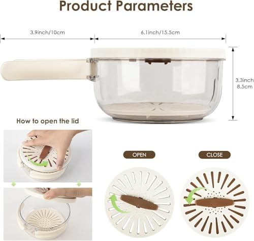 Effortlessly clean your kitchen with the JOLOV Small Plastic Food Strainer Bowl