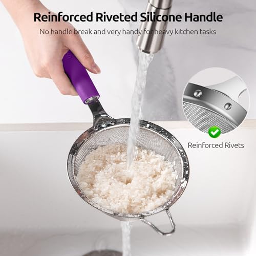 U-Taste Medium Fine Mesh Strainer with Silicone Handle