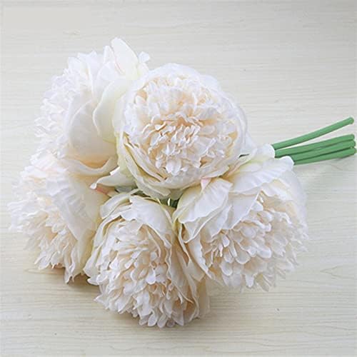 GaRcan White Peonies Pink Roses Artificial Flowers with Pots guarantor artificial bouquets