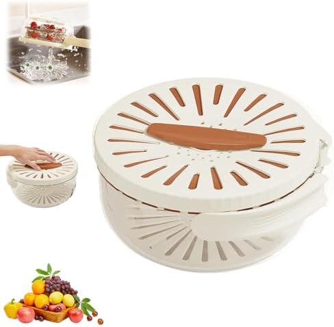 Easy Draining Basket with Lid Multi-Functional Kitchen Tool for Kitchen Dining