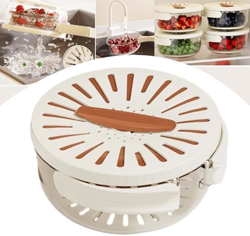 ZNSJilo 3 in 1 Fruit Vegetable Washing Bowl Brown