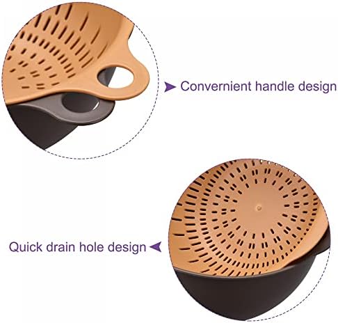 LuxuryNest Luxury Boolean Kitchen Strainer 3-in-1 Efficient SpaceSaving Measure 15cm