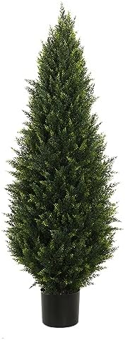 Artificial Cedar Topiary Potted UV-Resistant and Outdoor-Friendly