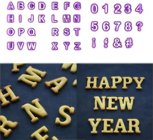 40pc Alphabet Number Letter Cake Decorating Set Icing Cutter Molds