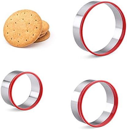 FASAKA 3-Piece Round Cookie Cutters Set 2 25 3 Heavy Duty