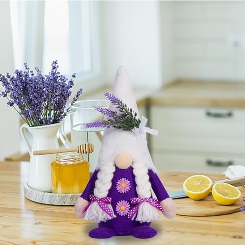 2 Pcs Spring Gnome Decor Purple Kitchen Decor