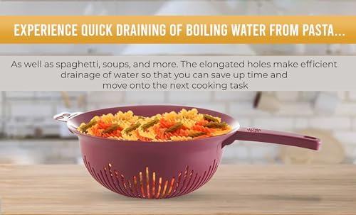 Ybm Home 975 Plastic Strainer Colander with Long Handle
