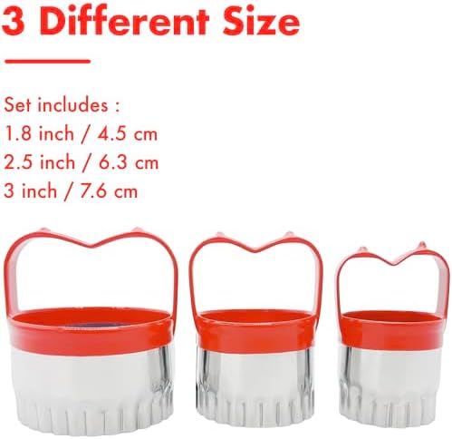 COOKIEQUE 3Pc Biscuit Cutter Set