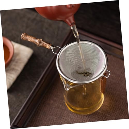 Tea Strainer Flour Sieve Colander with Silver Handle