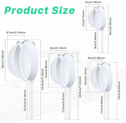 Worldity 4-Piece Fine Mesh Strainer Set