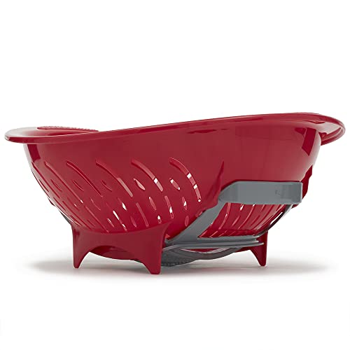Double-Ended Colander Red Easy Use Durable