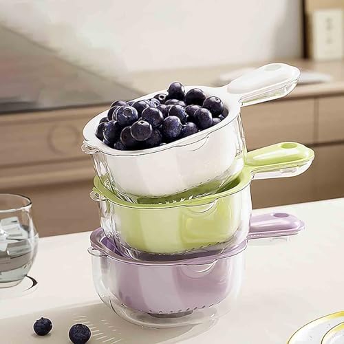 Dual-Layer Draining Basket with Handle by Goffreo