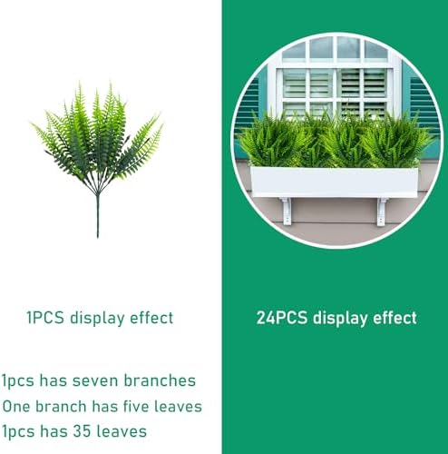 Indoor Artificial Boston Fern Plants 12_pack