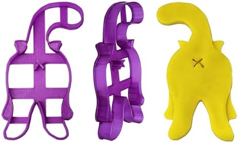 Creative Baking Tool 3D Cat Butt Cookie Cutter Purple Durable