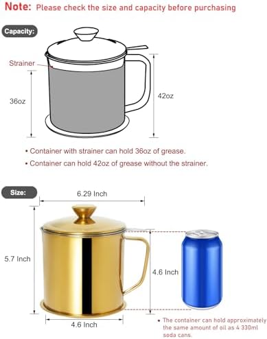 Tellshun Bacon Grease Container