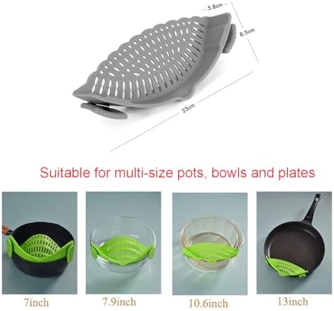 UpTuoLi Snap Strainer Clip On Colander For Pots Pans
