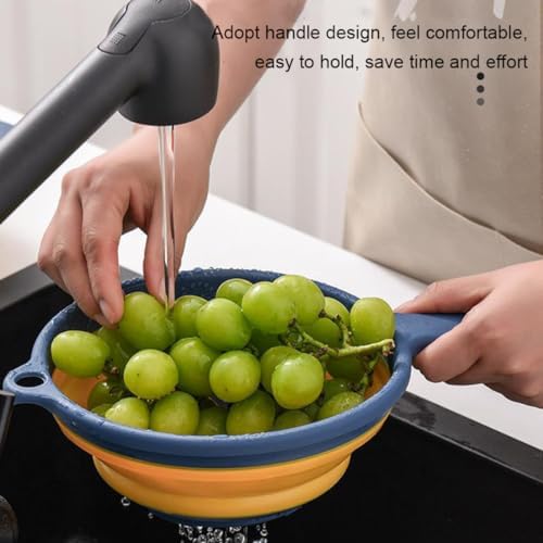 Eioflia Collapsible Kitchen Colander with Handle for Fruits Vegetables