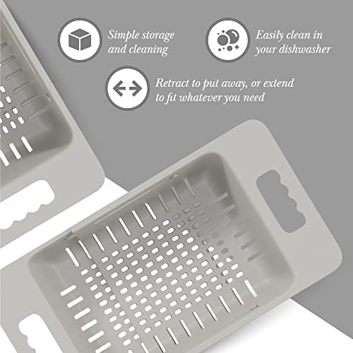 Effortless Kitchen Enhancer Over-the-Sink Colander with Silicone Grip Pads
